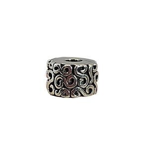 Pandora Retired Sterling Silver Swirl Clip Charm